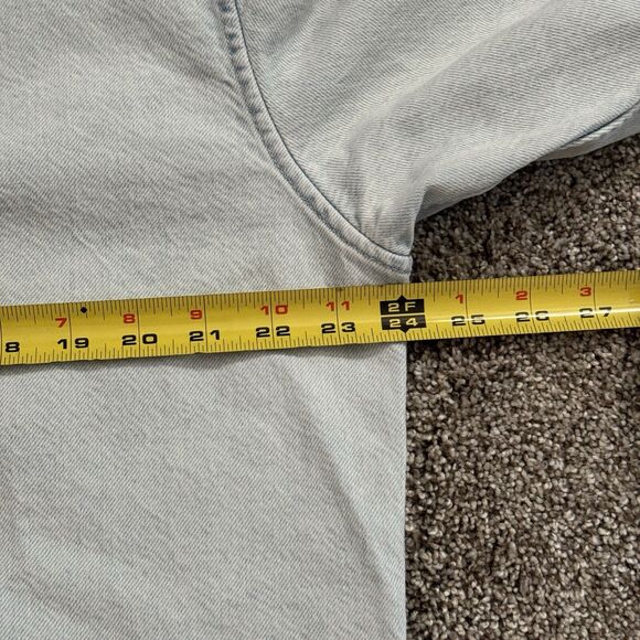 Supreme Light Blue Denim Wooster Cotton Long Sleeve Box Logo Shirt Size Medium - Picture 11 of 12